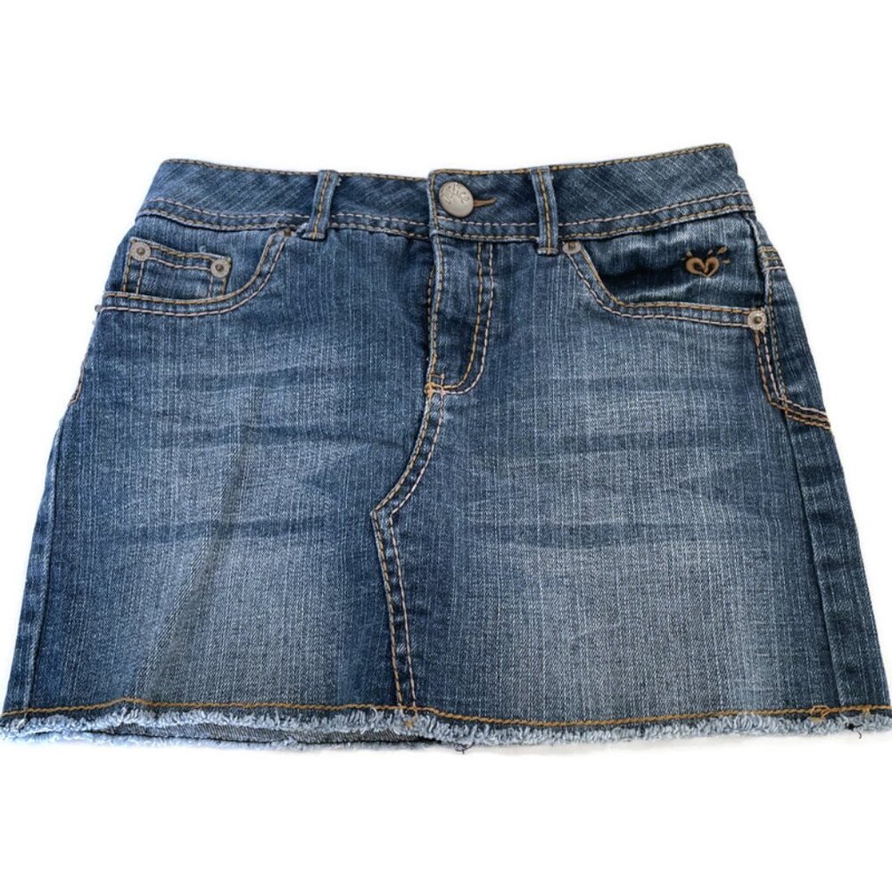 Justice Denim Jean Skort Girls Size 8R I Love Justice Jeans